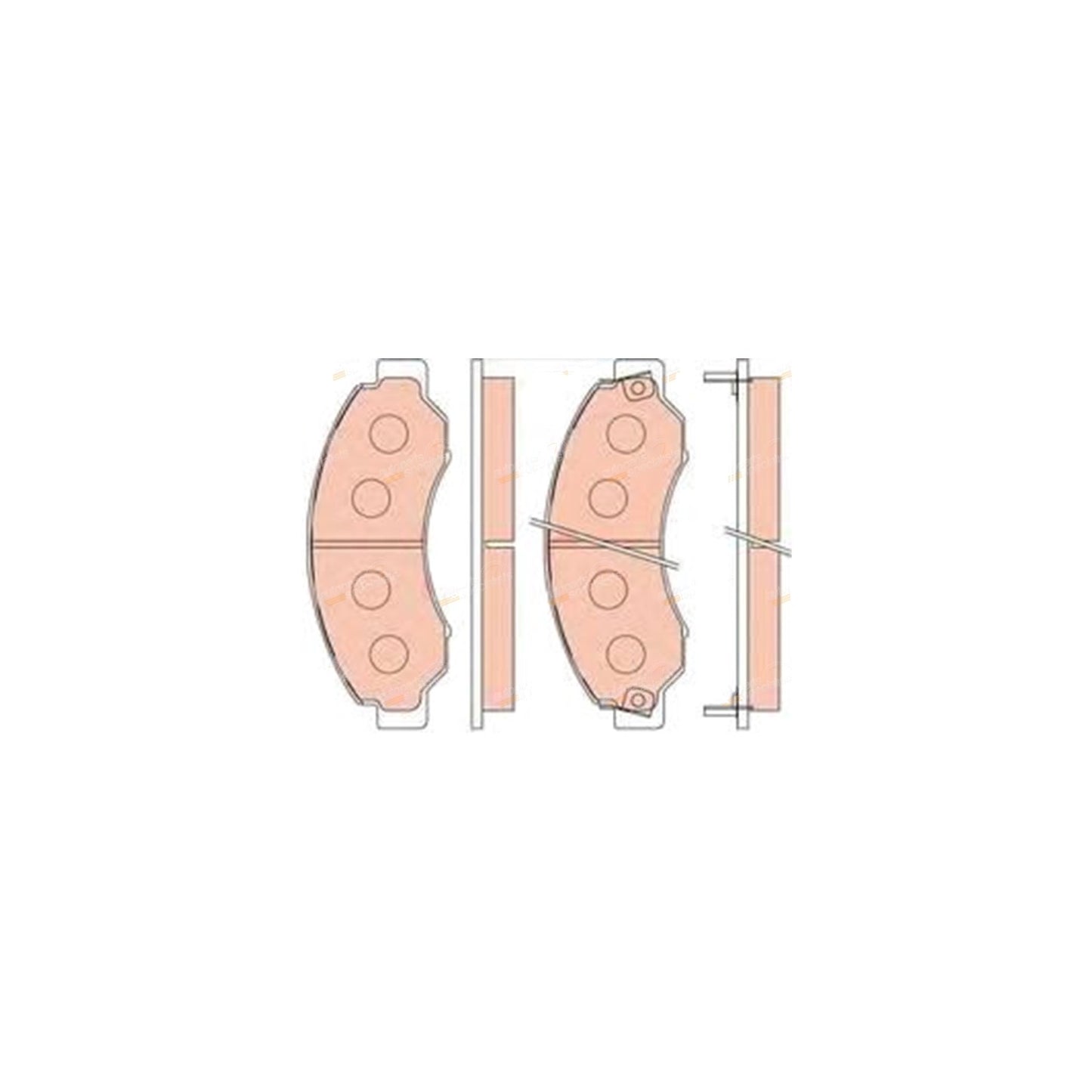 Front Disc Brake Pad Set for Nissan Civilian Bus (1999–2010)