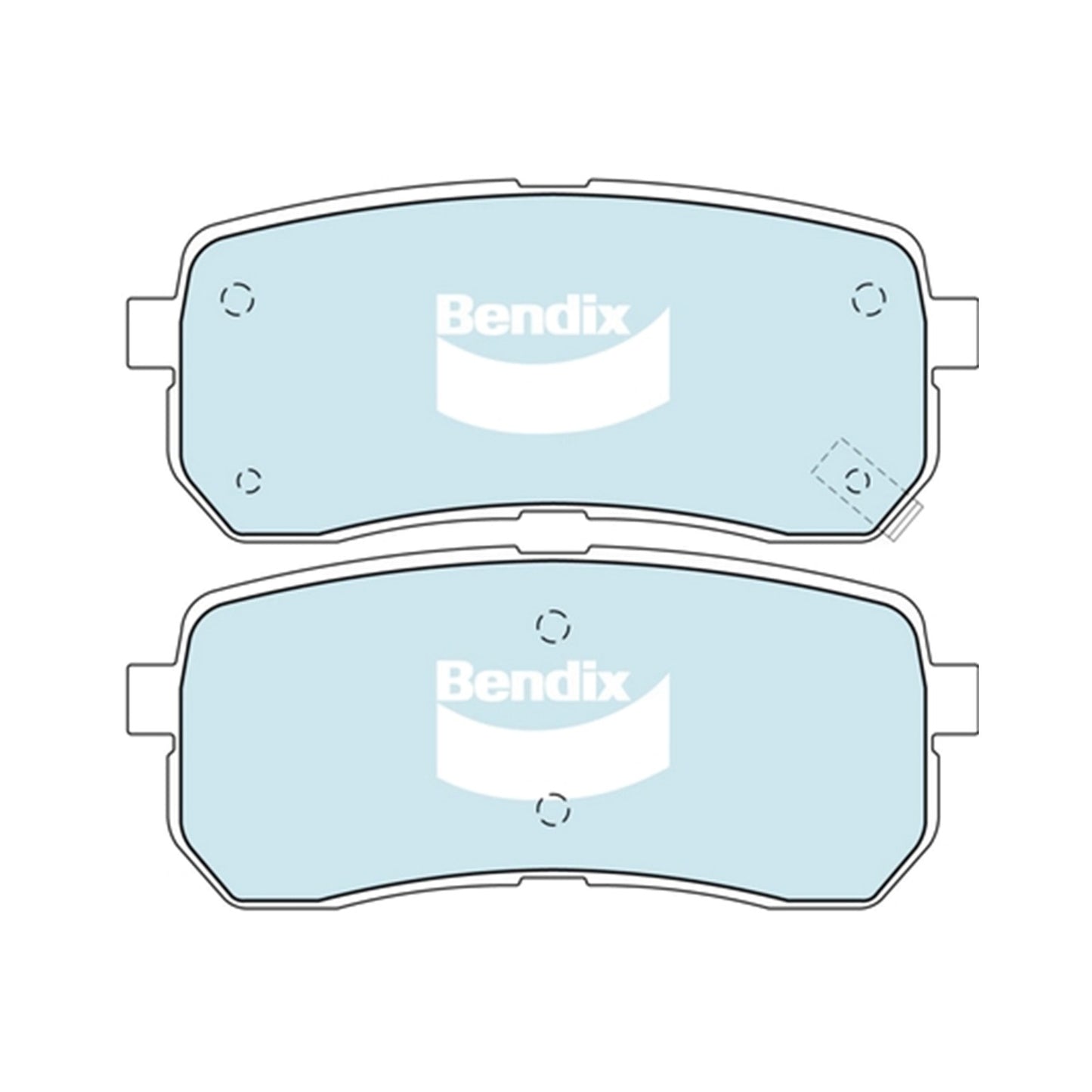 Set of 4 Bendix HD Rear Disc Brake Pads for Hyundai iLOAD iMax (2008–2019)