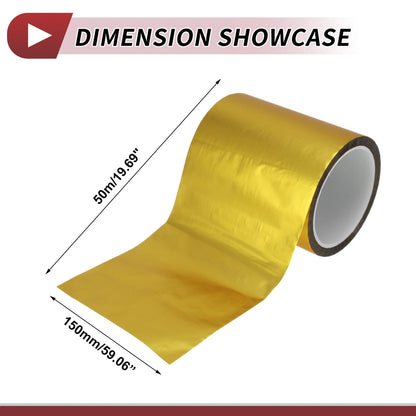 Pinstripe Tape 150mmx50m for Car Motorcycle Boat Matte Gold Tone (1 Pcs)