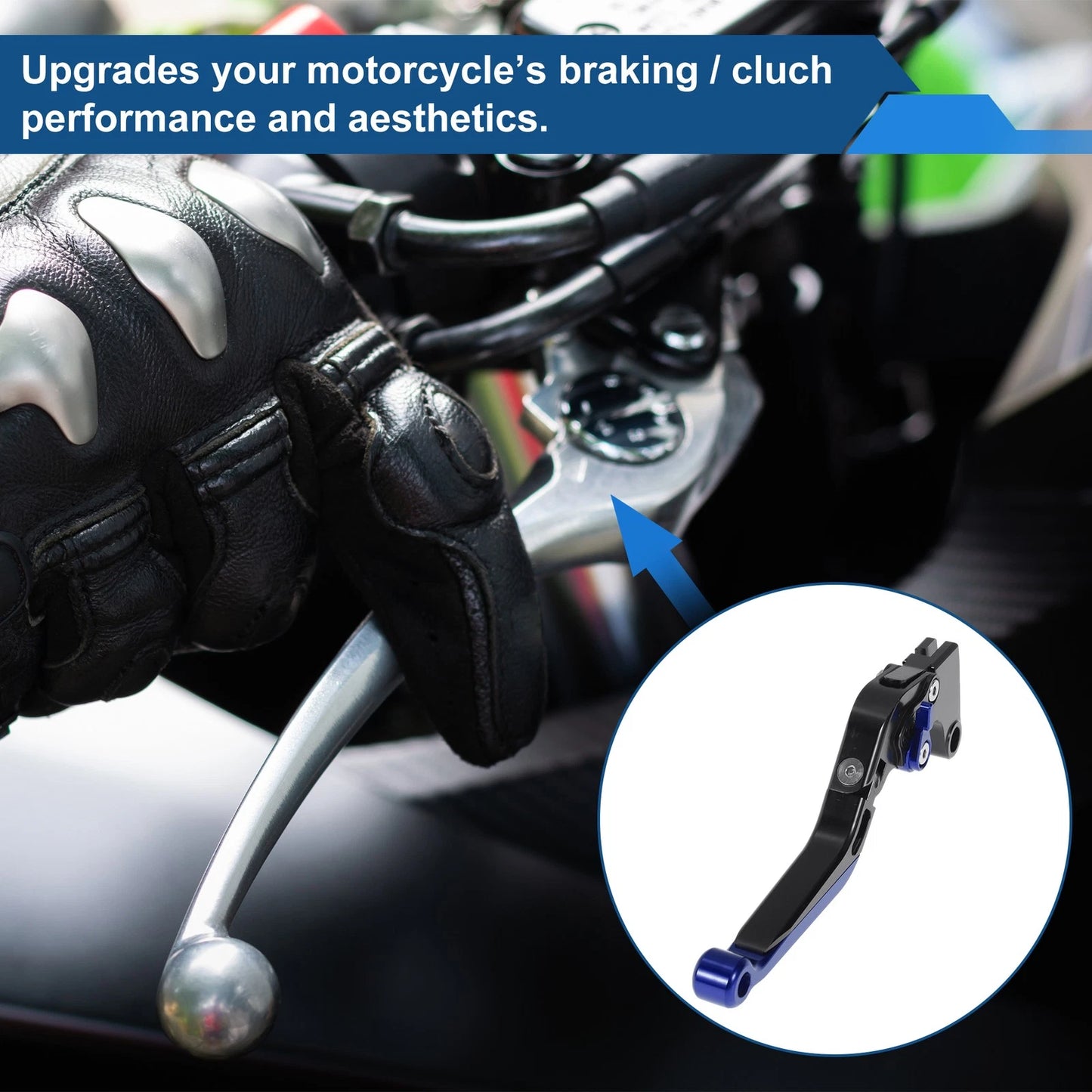 Adjustable Brake Clutch Lever for Honda CBR600RR (2003–2016) Black Blue
