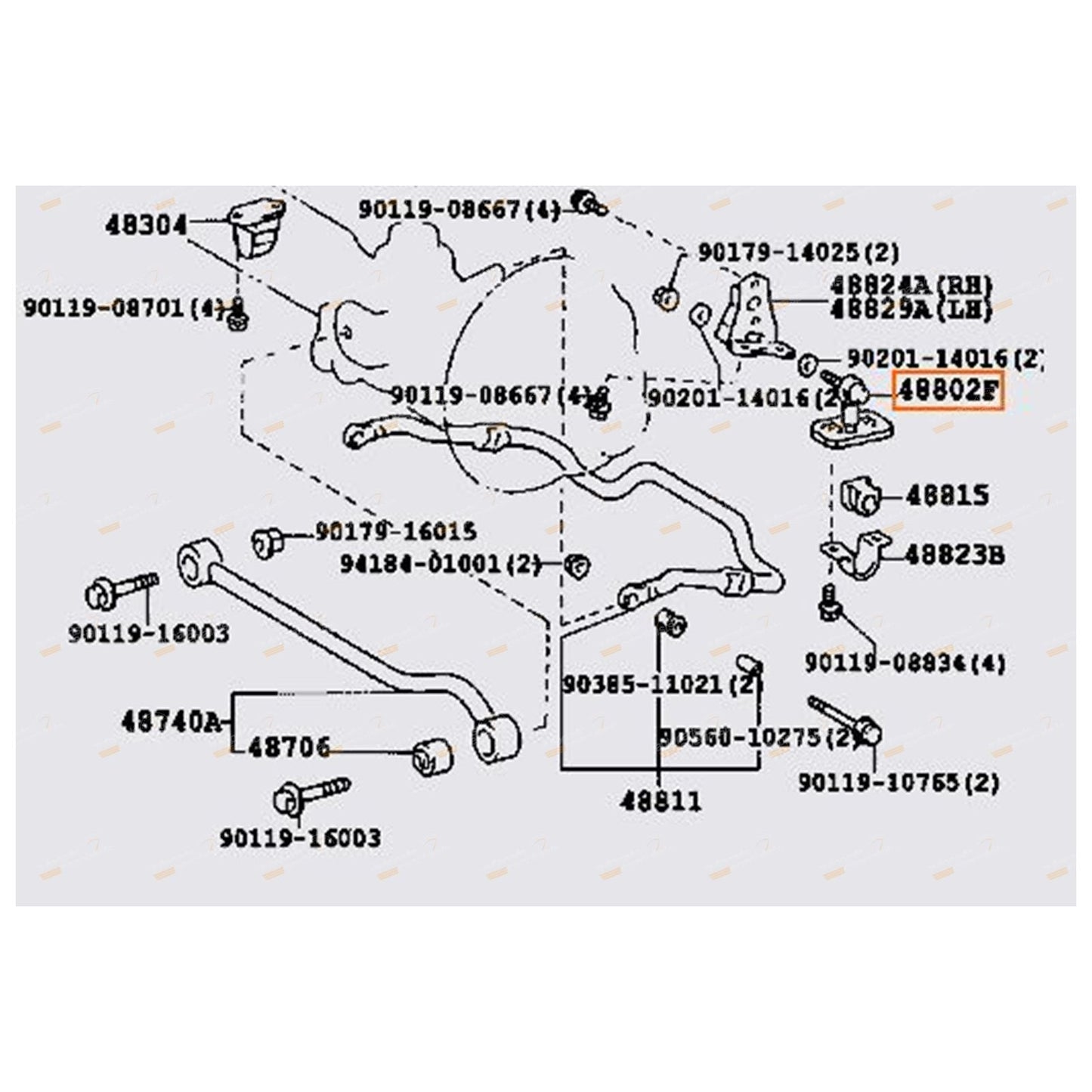 Front Sway Bar Links for Land Cruiser 100/105 Series (1998–2007)