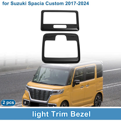 Front Row Light Trim Bezel for Suzuki Spacia Custom (2017–2024) Black