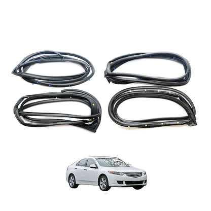 Set of 4 Weatherstrip Seals for Honda Accord 4-Door Sedan (2007–2012)