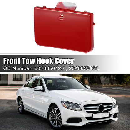 Tow Hook Eye Hole Cover for Mercedes-Benz C-Class W204 (2007–2014) Red