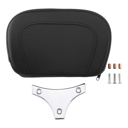 Black PU Leather Sissy Bar Backrest Pad Bracket for Harley Touring (1997-2024)