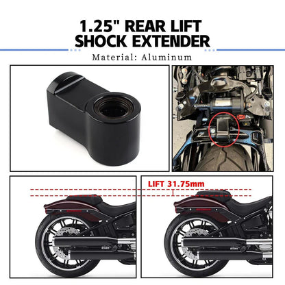 1-1/4" Rear Lift Shock Mount Extender for Harley Softail Street Bob (2018-2023)