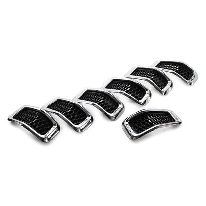 Chrome Honeycomb Grille Inserts Cover Trim for Jeep Cherokee (2014-2018)