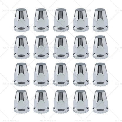 33mm Chrome Nut Covers for Kenworth Freightliner Western Star (20-20)