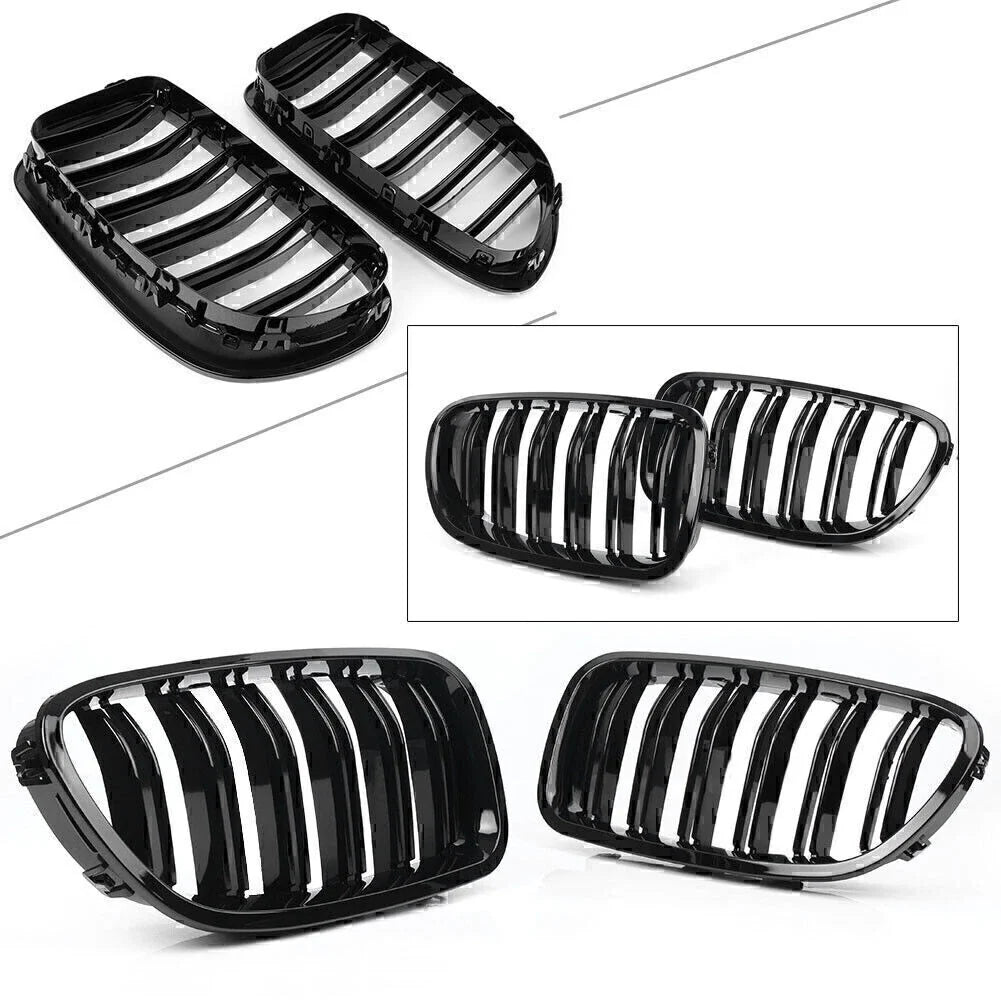 Gloss Black Front Kidney Grille for BMW 5-Series F10 F11 (2010-2016)