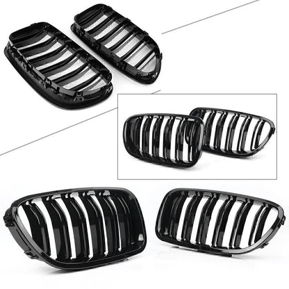Gloss Black Front Kidney Grille for BMW 5-Series F10 F11 (2010-2016)