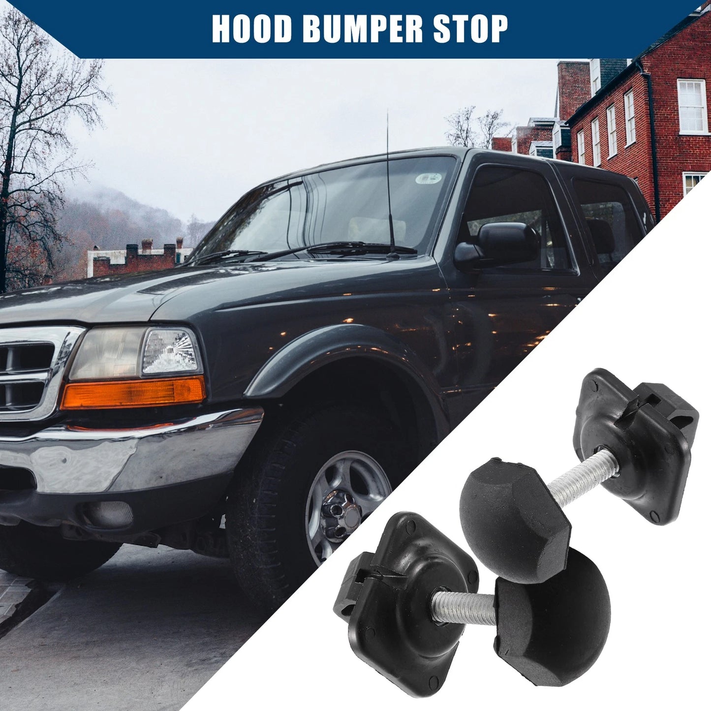 2X Hood Bumper Stop Cushion Support for Ford Ranger (1998–2011) 1L5Z16758AA