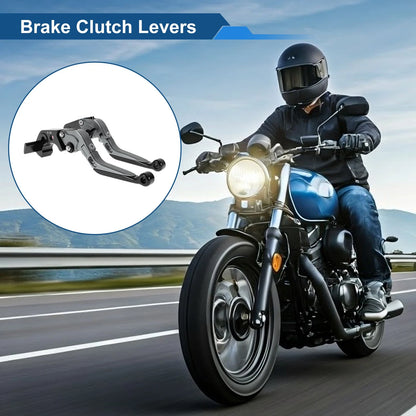 Adjustable Brake Clutch Lever for Kawasaki ZX14R (2006–2023) Titanium Black
