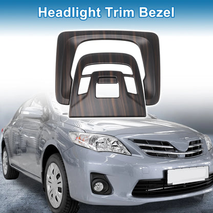 Set of 2 Headlight Trim Bezels for Toyota Corolla (2022–2024) ABS