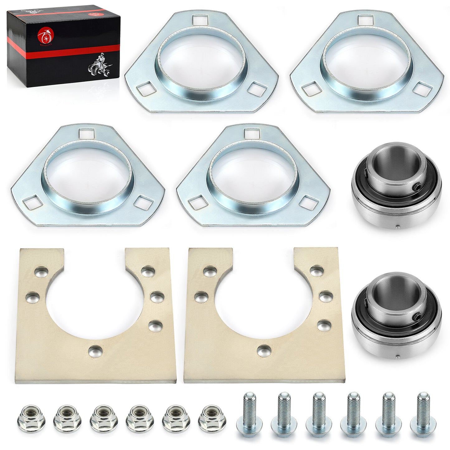 Go-Kart Live Axle Bearing Kit for Go-Kart Mini Bike (3-Hole)