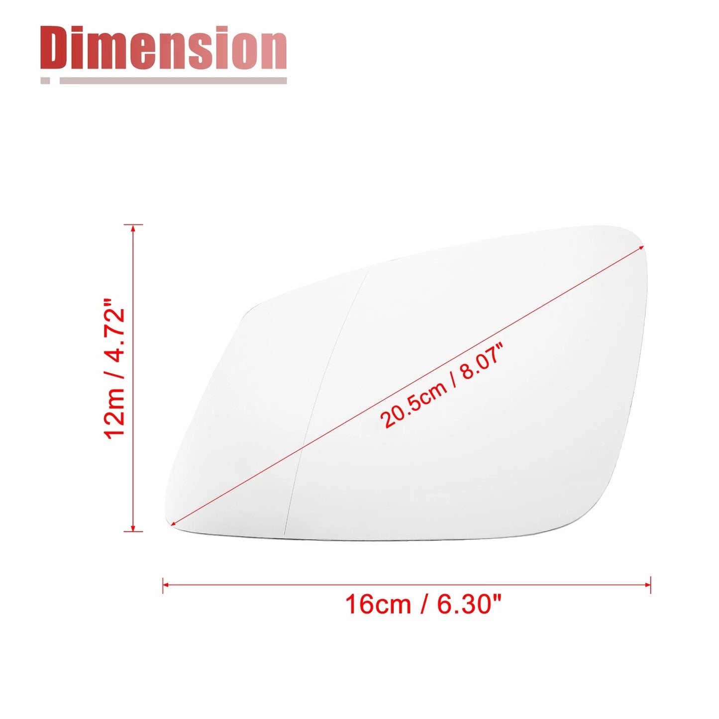 Heated Left Side Rearview Mirror Glass for BMW X1 X2 (2016–2023)