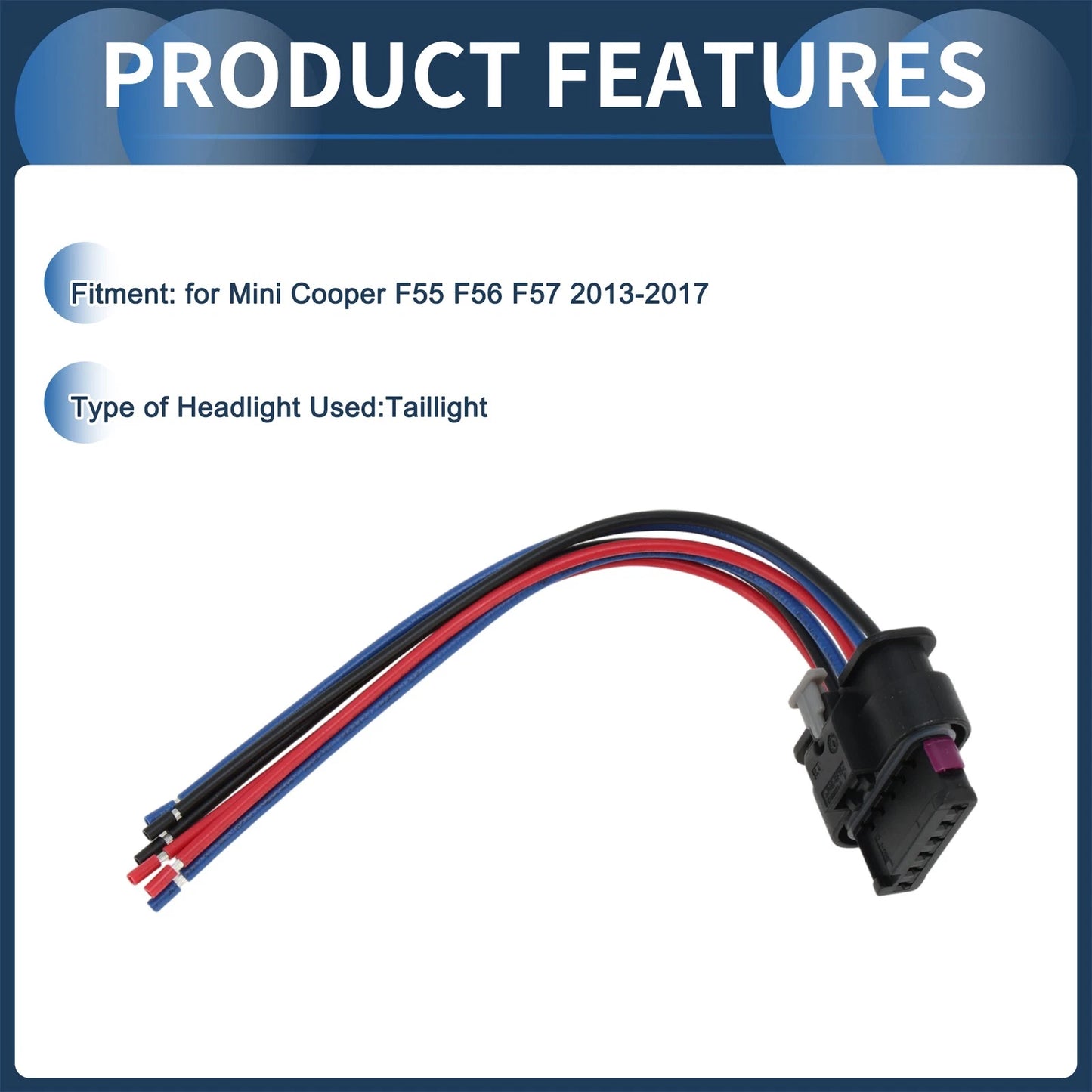Headlight Wiring Harness Assembly No.63217361305 for Mini Cooper F55 F56 (2013–2017)