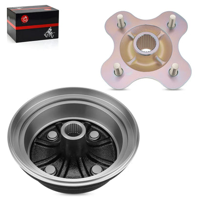 Rear Brake Drum + Rear Wheel Hub for Yamaha Kodiak 400 YFM400F 4x4 (1993–1999)