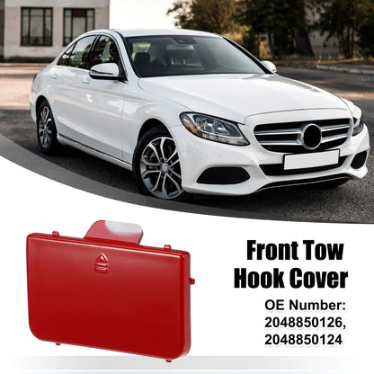 Tow Hook Eye Hole Cover for Mercedes-Benz C-Class W204 (2007–2014) Red