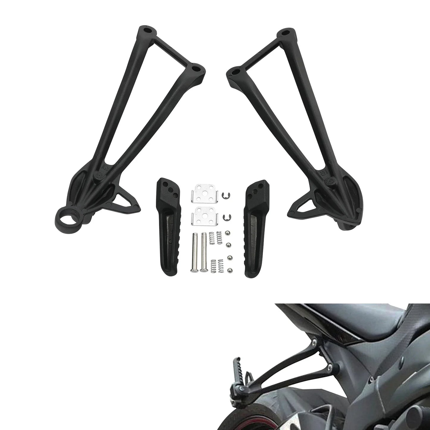 Passenger Footrest Peg Bracket for Kawasaki Ninja ZX10R ZX6R (2008-2010)
