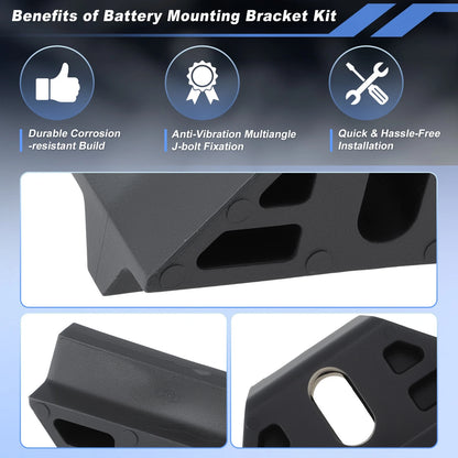 Battery Mounting Wedge and Bolt Kit for Chevy Express 1500 2500 3500 (2003–2023)