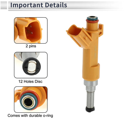 Fuel Injector No. 23209-39275 for Lexus NX200t (2015–2017) 1 Pc Yellow