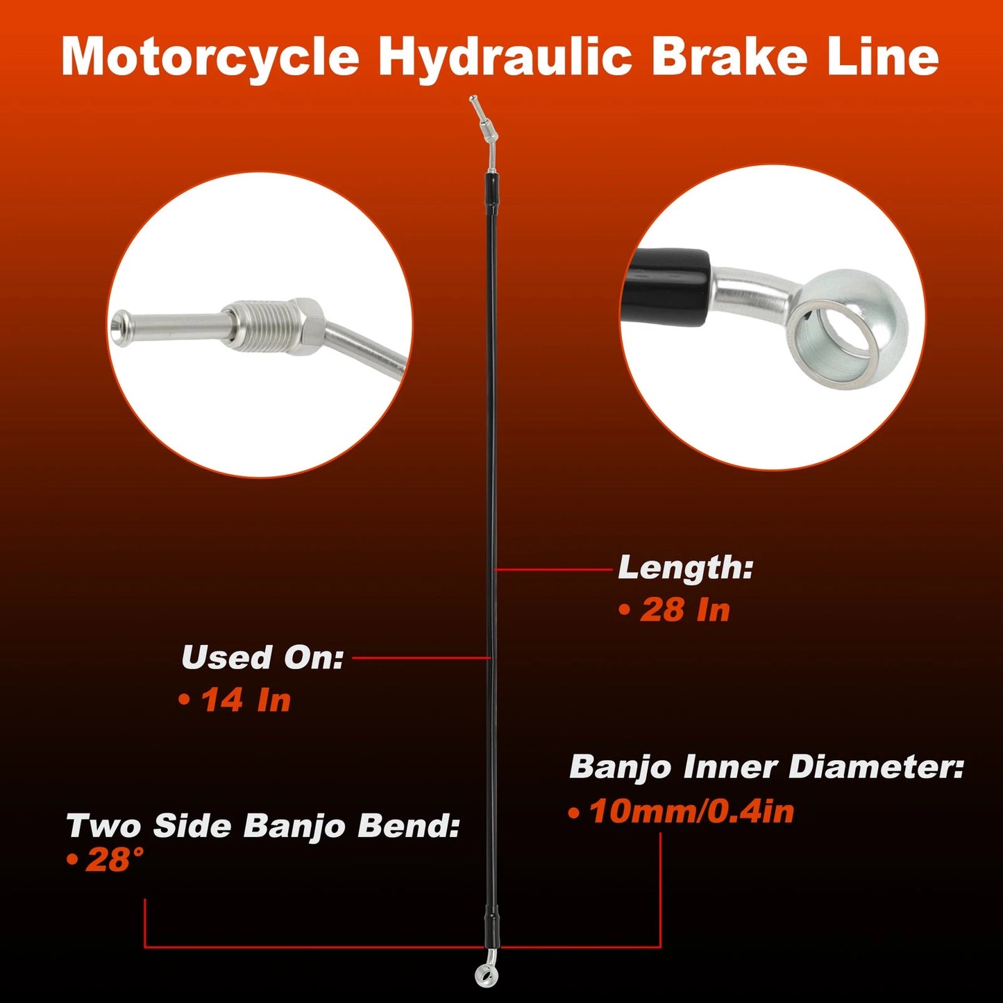 28In Brake Clutch Oil Hose Line Kit for Harley Davidson Softail (2018–2023)