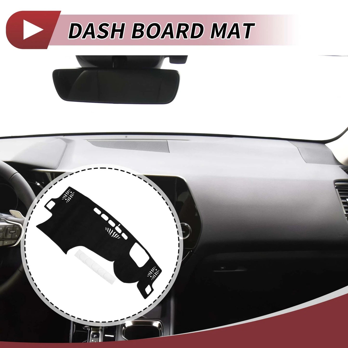 Dashboard Cover Mat for Lexus NX250 (2022–2023) Sun Protector Black