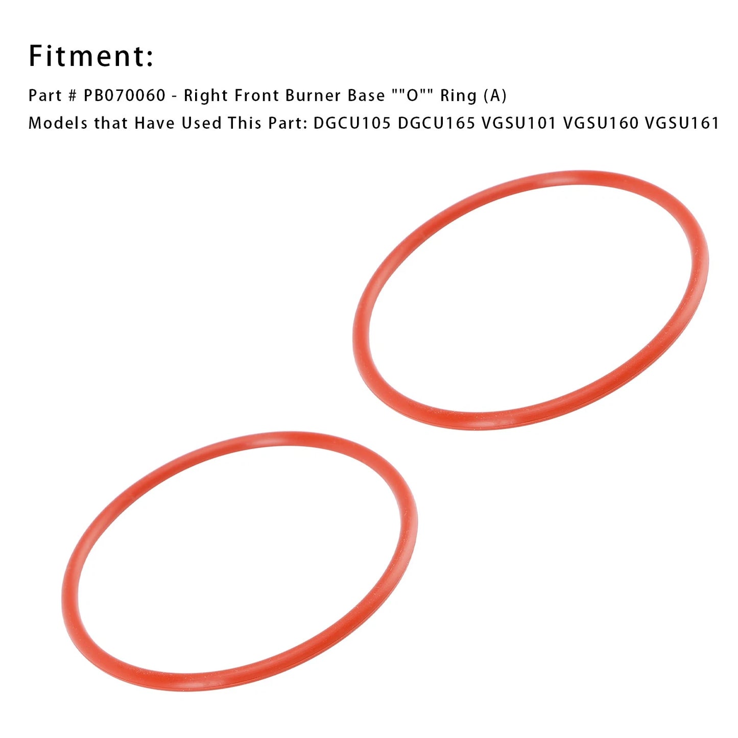 Set of 2 O-Rings for Burner Base PB070060