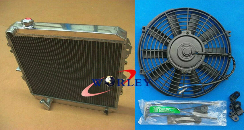 Aluminum Radiator with Fan for Toyota Hilux Surf 1988–1997