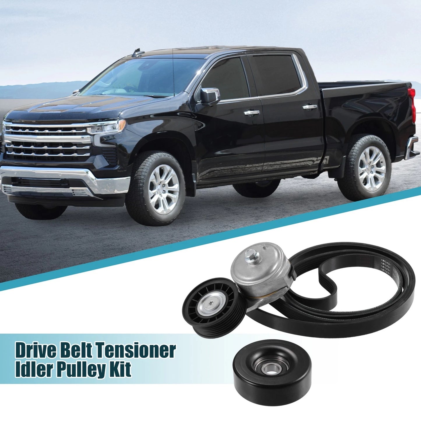 Set of 1 Drive Belt Tensioner Pulley Assembly for Chevrolet Express (2003–2023)