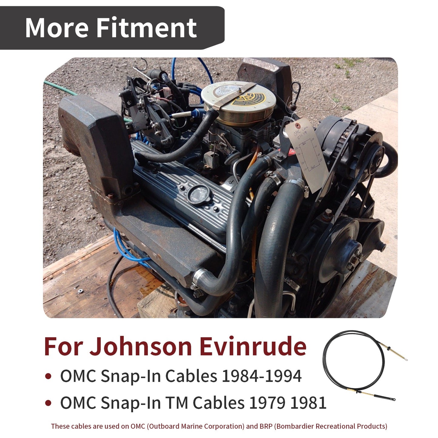 Remote Control Cable for Johnson Evinrude OMC 14' (1984–1994)