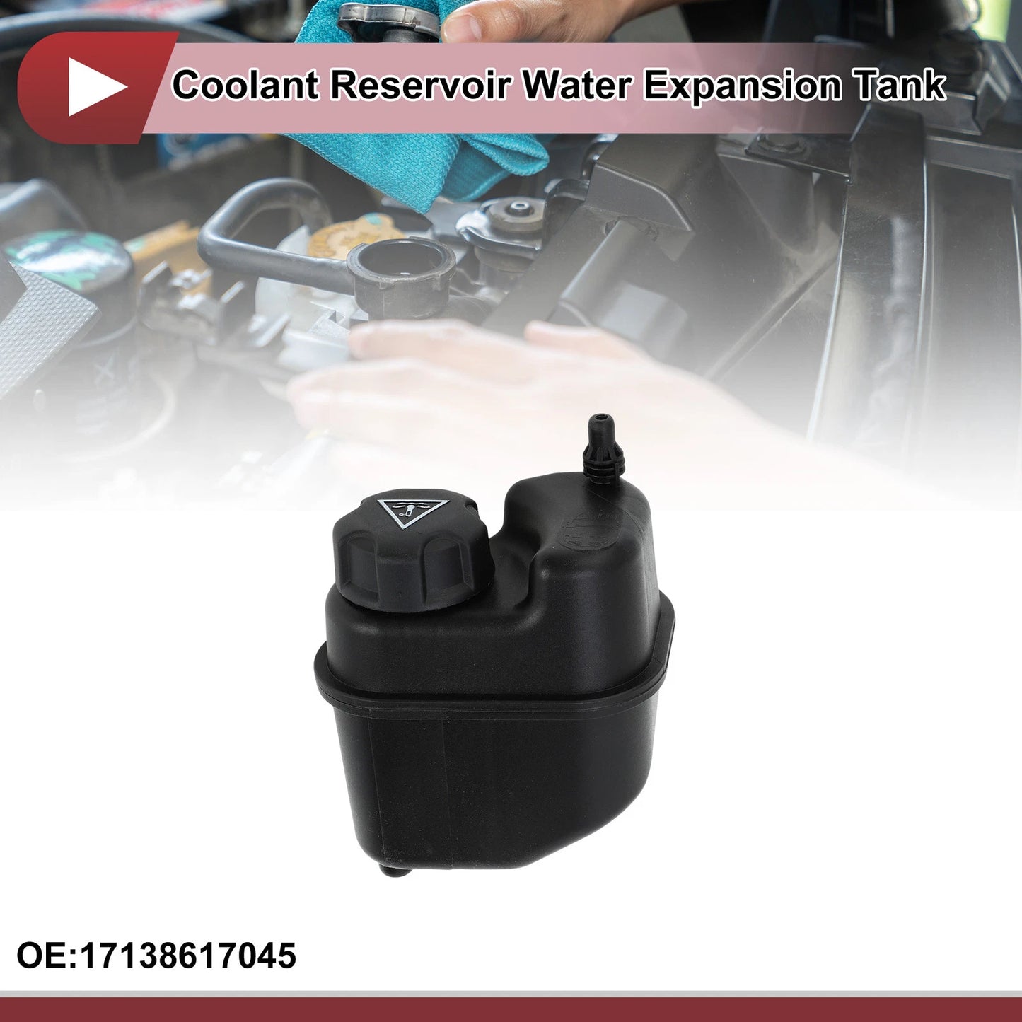 Coolant Expansion Overflow Tank with Cap No. 17138617045 for BMW 340i (2017–2020)