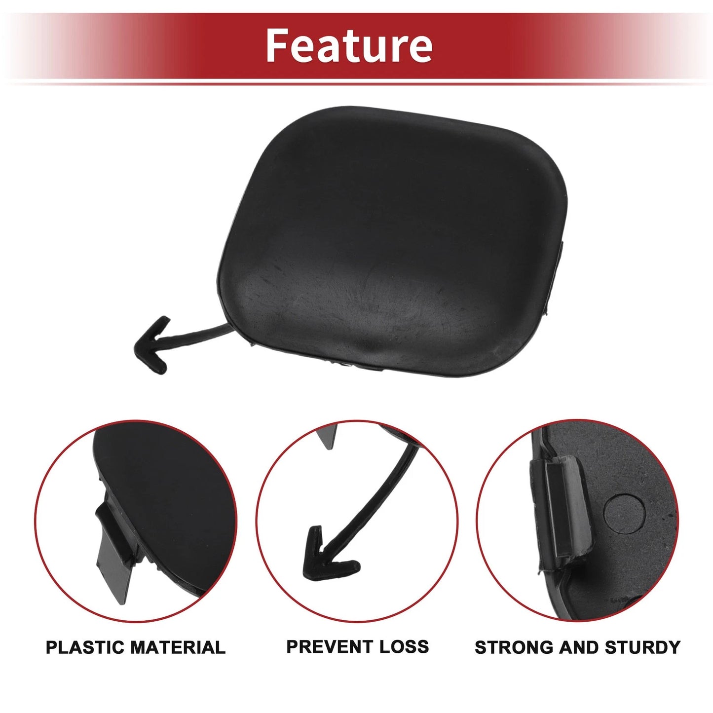Tow Hook Cover Cap for Toyota Highlander (No. 521270E926) (2014–2019) Black