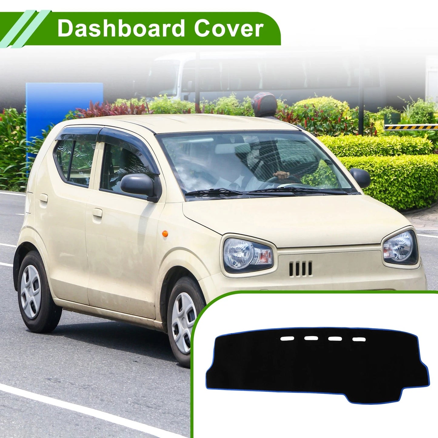 Dashboard Cover for Suzuki Alto (2019–2022) Black Blue Trim 1 Pc