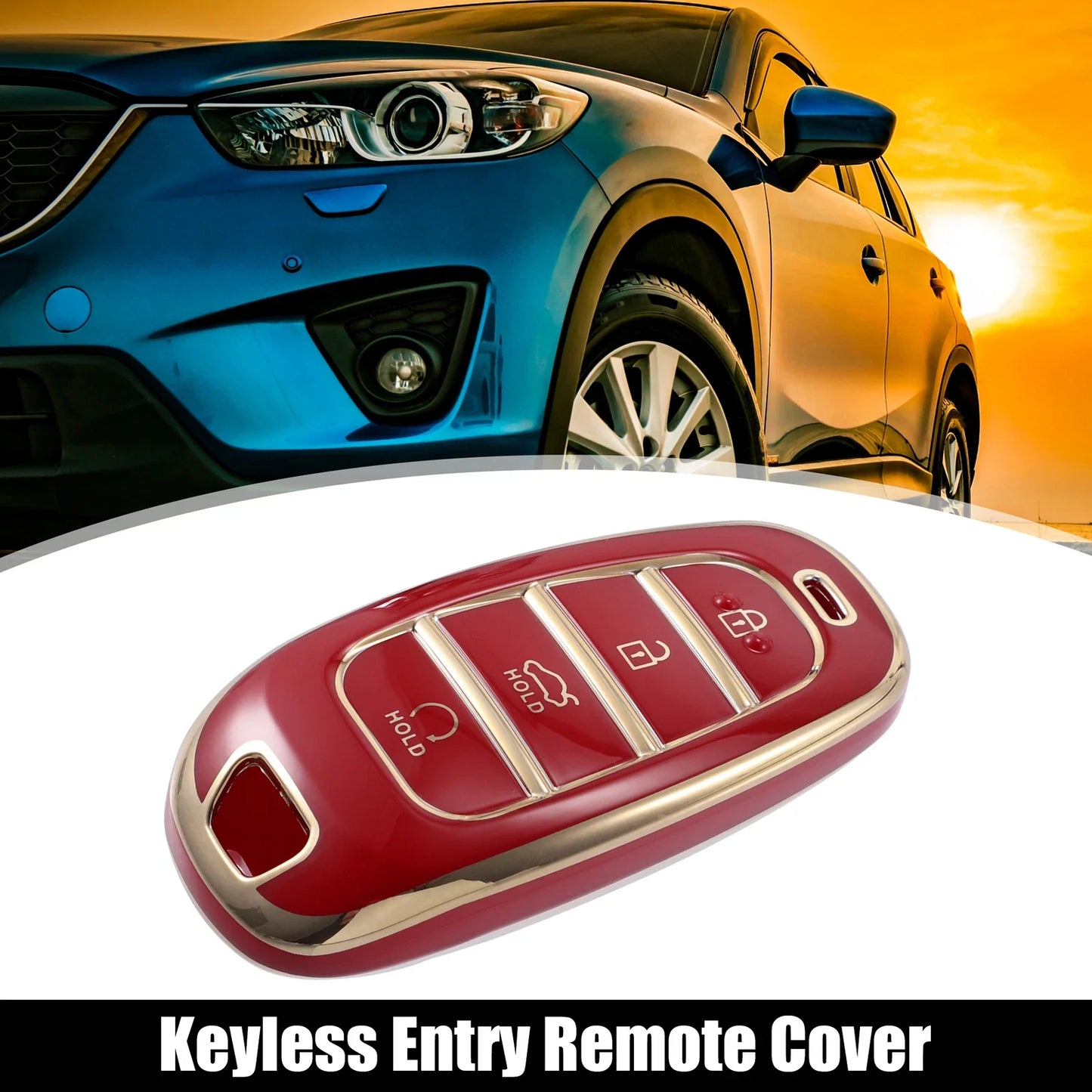 TPU 4 Button Keyless Entry Remote Fob Cover for Hyundai Tucson (2016-2023)