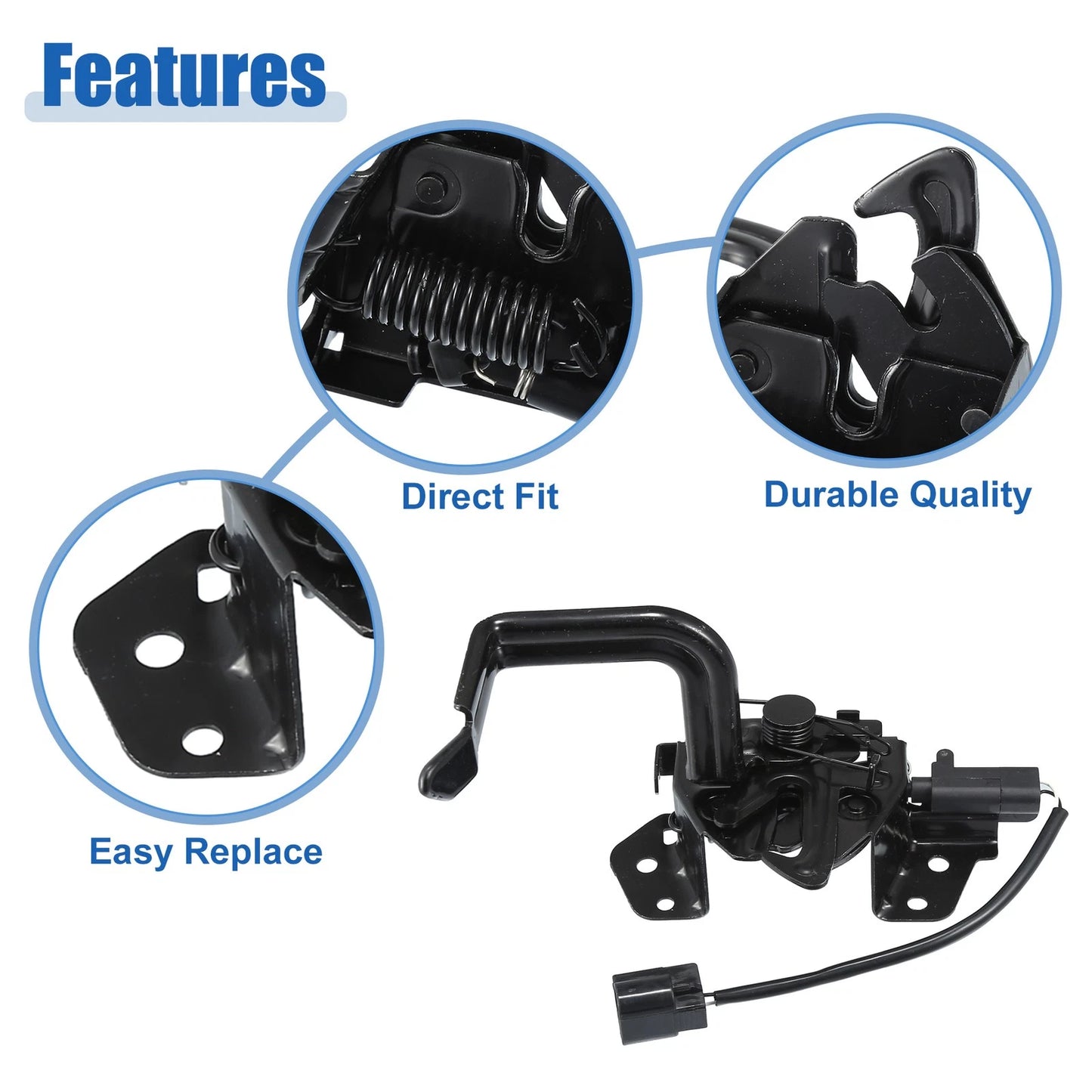 Hood Latch Assembly for Hyundai Santa FE (2019–2023) No. 81130S1000