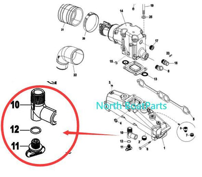 2X Exhaust 90 Degree Fitting Drain Plug Elbow for MerCruiser