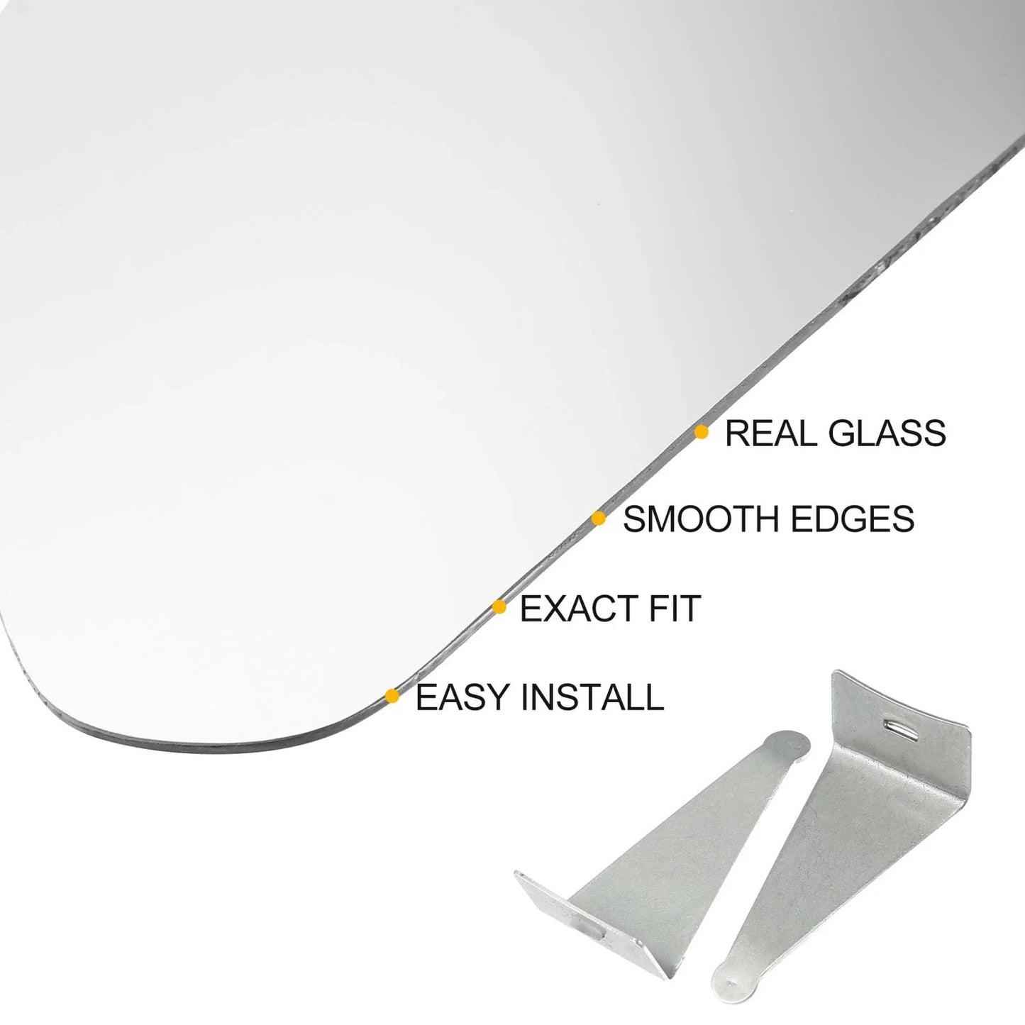 Heated Left Side Mirror Glass Replacement for Hyundai Sonata (2016-2017)