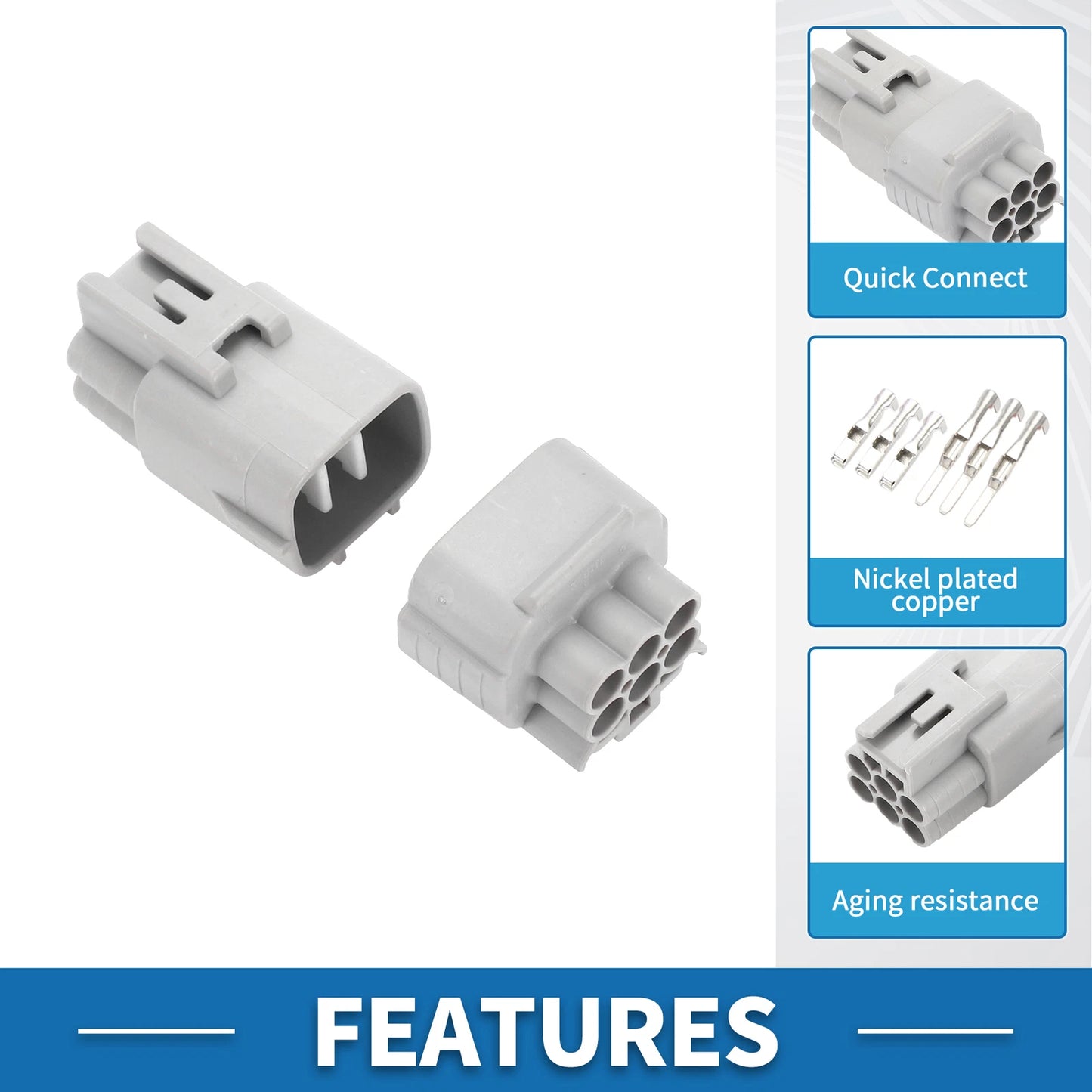 Set of 1 Headlight Wiper Spray Connector Plug for Toyota Nissan