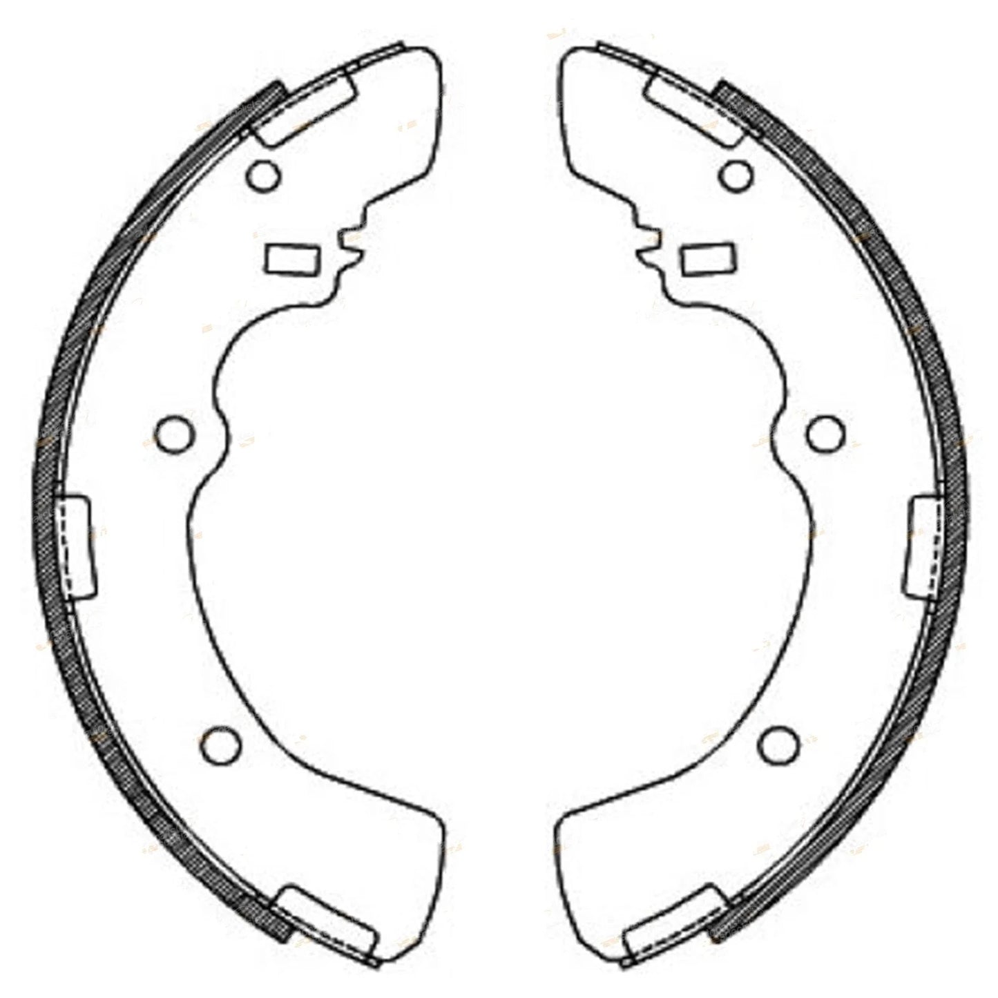 Drum Brake Shoes Set for Mitsubishi L300 Starwagon Delica 4x4 (1986 - 1995)