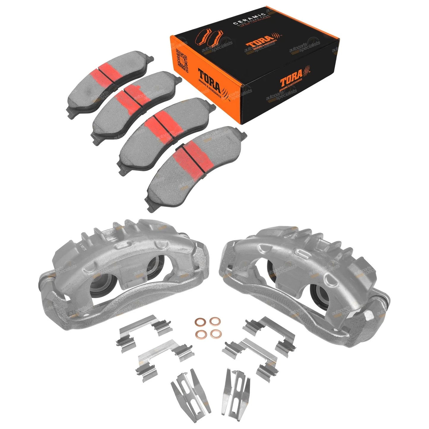 Set of 2 Front Disc Brake Calipers + Pads for Ford Falcon AU (2000–2003)