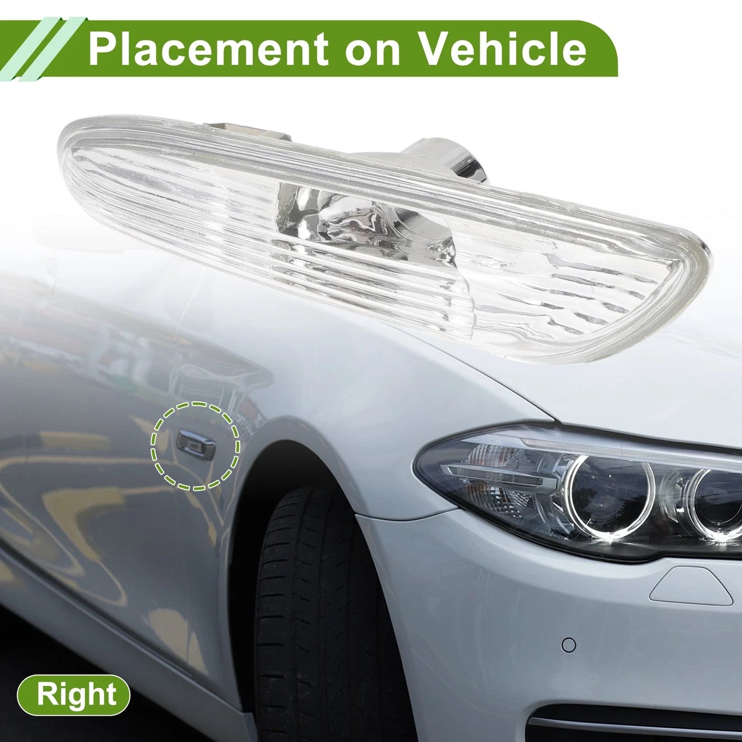 1 Pc Car Right Side Marker Light Cover for BMW 3 Series (2006-2010)