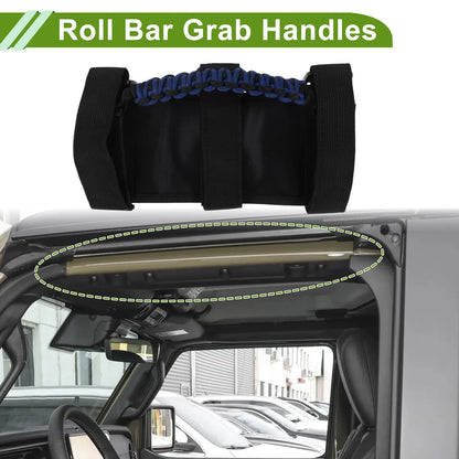 Roll Bar Grab Handles for Jeep Wrangler (1955–2023) Blue