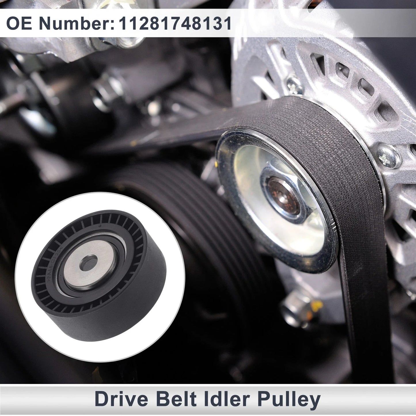 Drive Belt Idler Pulley for BMW Series 3 (1994-2006) Black 1 x