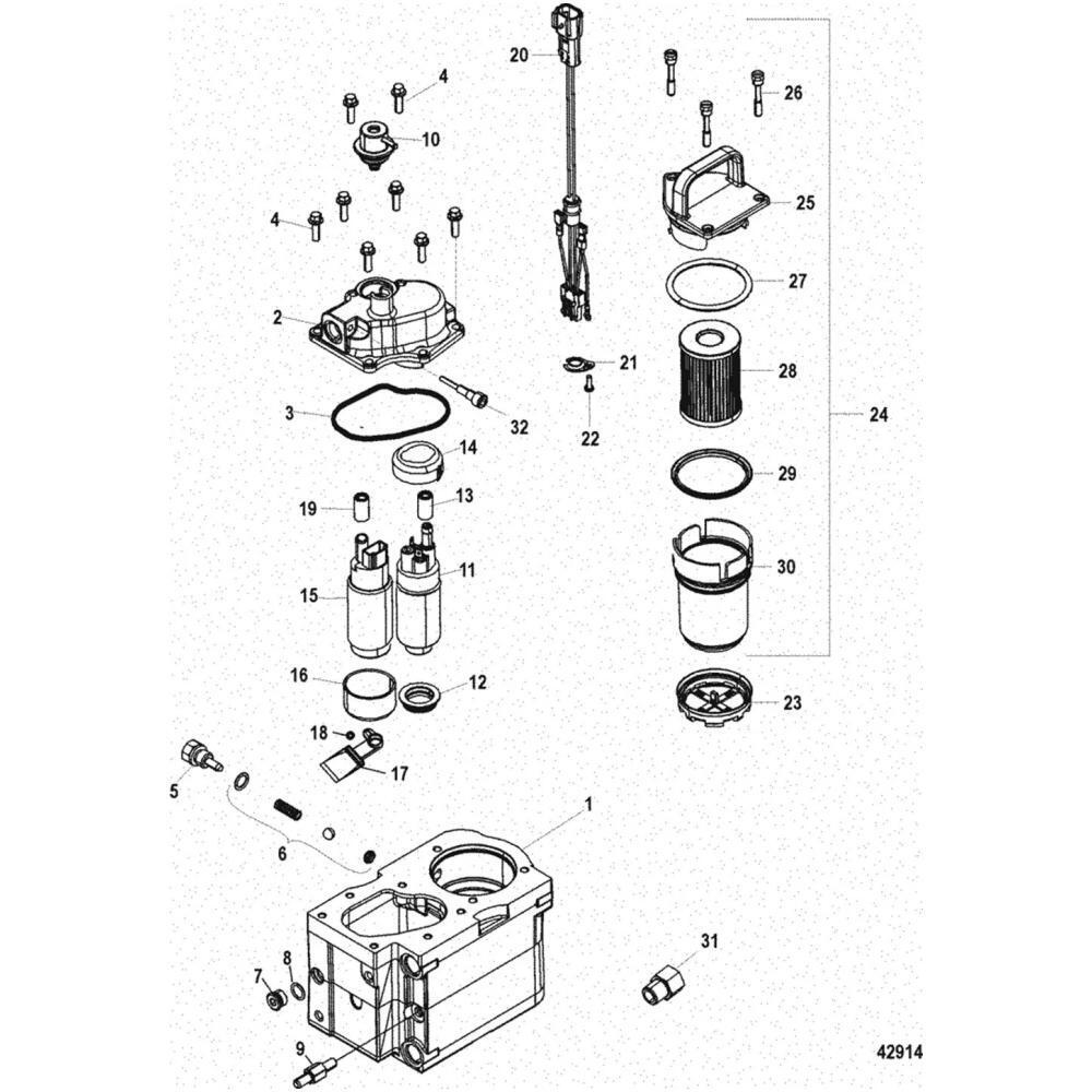 Fuel Module Filter Kit for Mercury Marine (Gen 3)