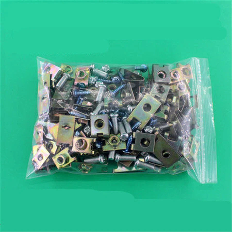 200 x Mixed Metal Fasteners for Auto Car Body Door Fender Panel Screws