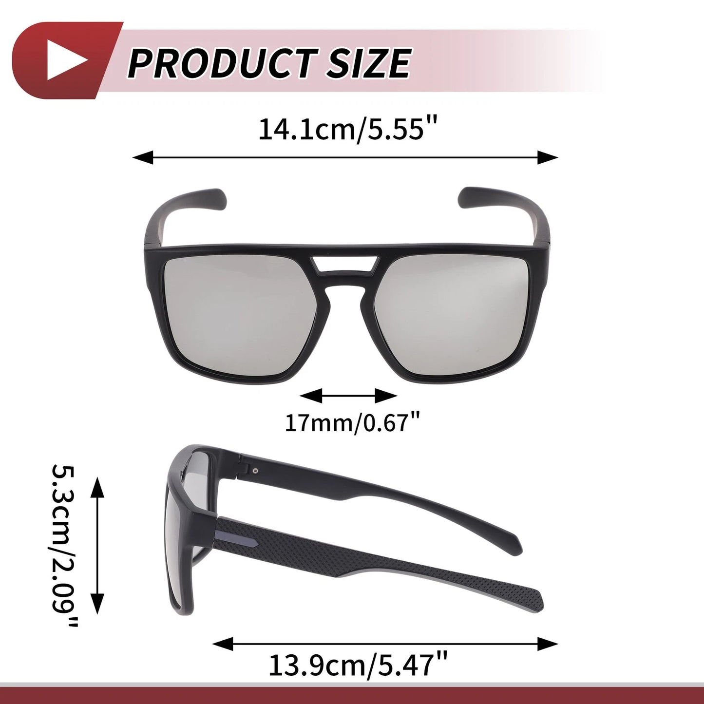 Motorcycle Riding Goggles for Various Models (Light Gray Lens, Black Frame)