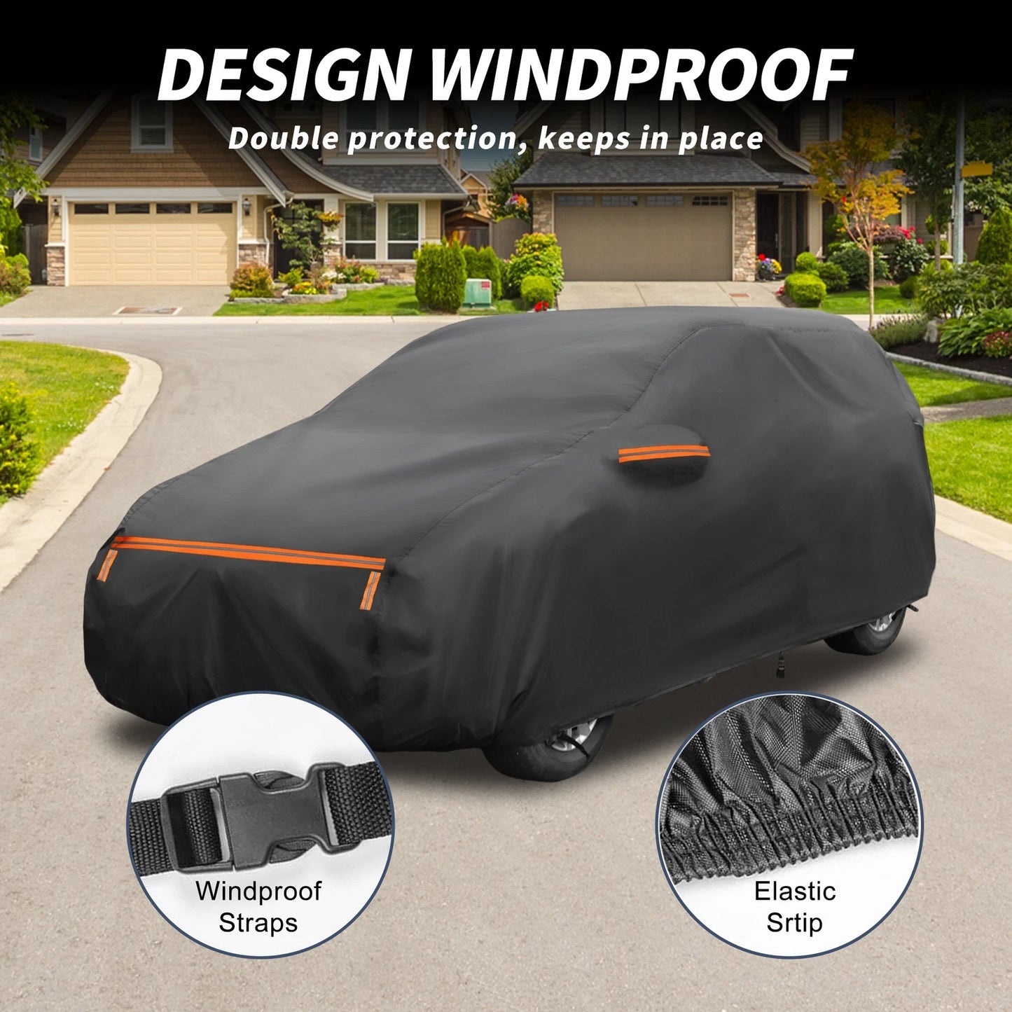 Waterproof Car Cover for Toyota Sienta (2016–2023) - Aluminum, Zipper