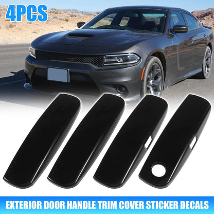 Set of 4 ABS Glossy Black Door Handle Covers for Dodge Charger (2011–2021)