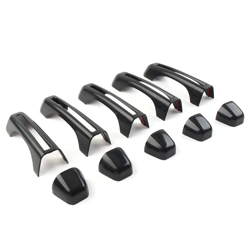 Chrome Exterior Door Handle Tailgate Cover Trim for Jeep Wrangler JK (2007–2017)